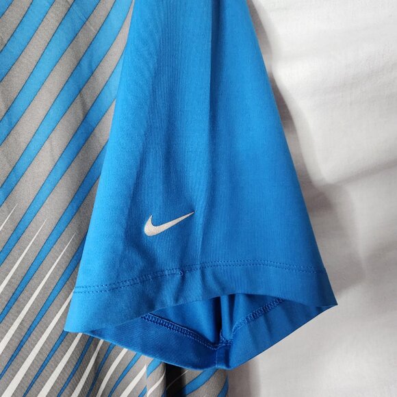 Nike Golf Tour Performance Dri-FIT Polo Men’s XL – Blue w/ Silver Streaks - Picture 3 of 6